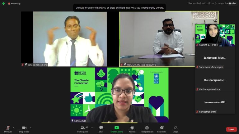 Final Keynote Address Hon. Tharaka Balasuriya, State Minister of Regional Cooperation at the “Youth in Climate Action Virtual Conference”, 29 October 2021