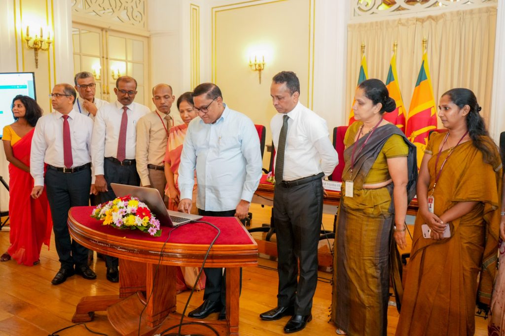 Foreign Minister Vijitha Herath launches the e-service for copies of Birth, Marriage and Death certificates for overseas Sri Lankans