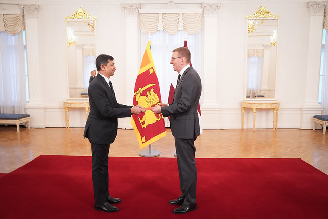 Ambassador of Sri Lanka to Latvia presents credentials