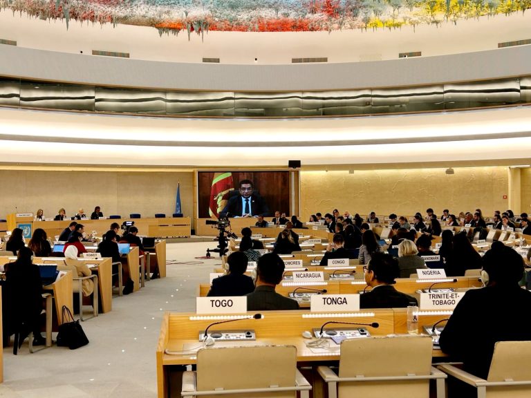 Foreign Minister Ali Sabry addresses the High-level Segment of the 55th Session of the UN Human Rights Council