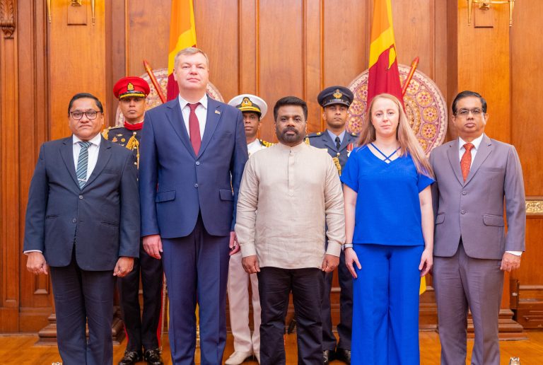 The Ambassador of the Republic of Belarus presents Credentials to Sri Lanka
