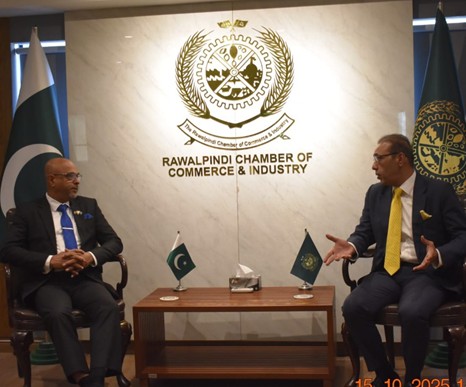 High Commissioner Meets with the President, Rawalpindi Chamber of Commerce and Industry (RCCI), Rawalpindi